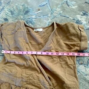 Little cottonwood wrap jumpsuit size small brown.